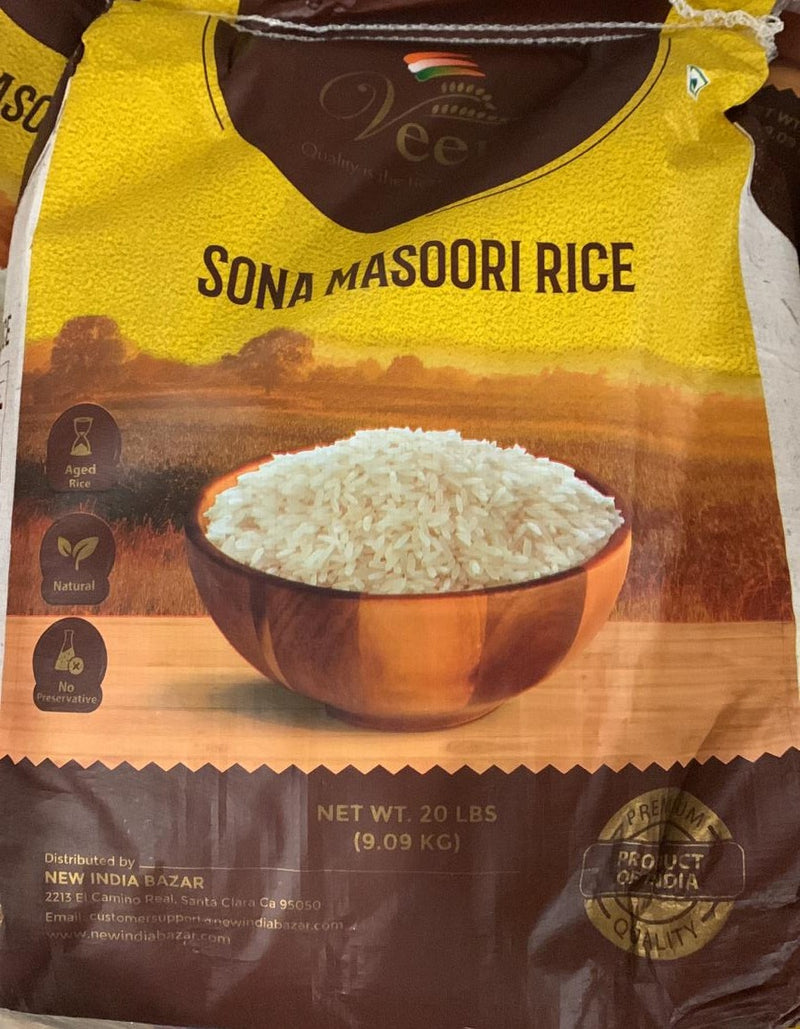 Veer Sona Masoori Rice 20LB